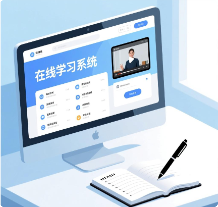 在线学习系统课程管理界面示例